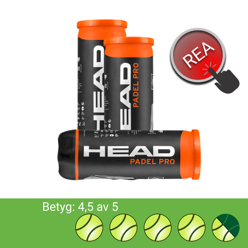 Head Padel Pro 3 st bollrör betyg 4,5 av 5